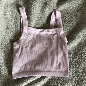 Purple Ribbed Women's Top